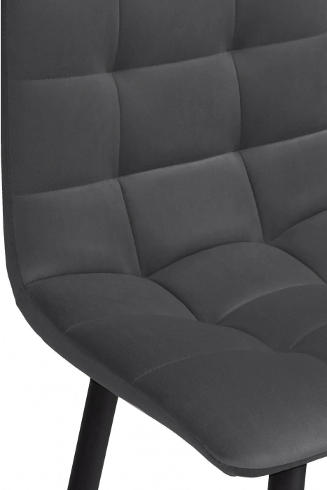 Комплект полубарных стульев Симпл, 2 шт, темно-серый / черный