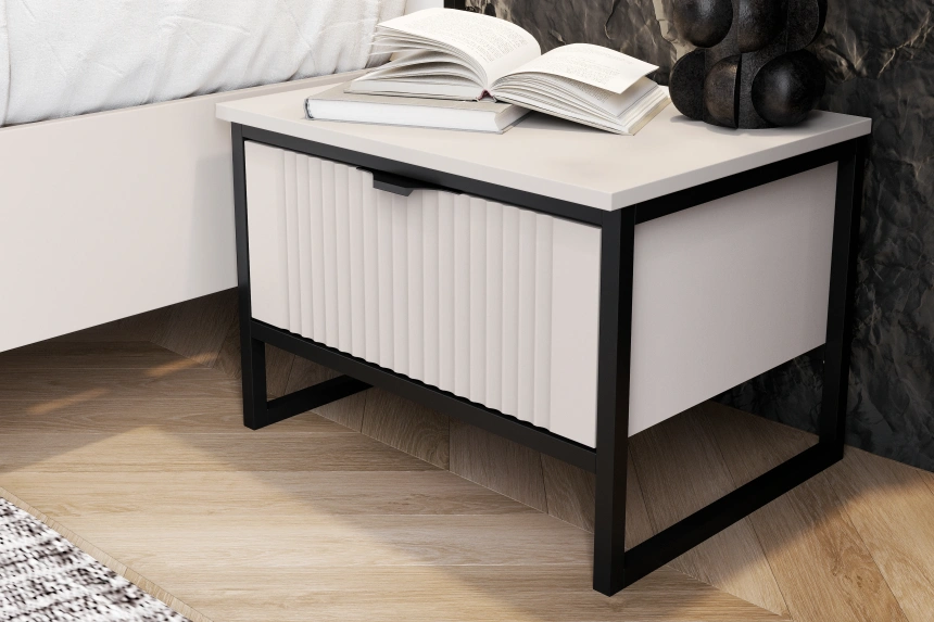 Тумба прикроватная Нора, с ящиком, персидский жемчуг