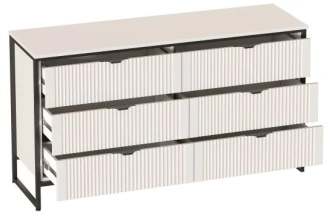 Комод Нора, на ножках, с шестью ящиками, персидский жемчуг