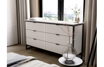 Комод Нора, на ножках, с шестью ящиками, персидский жемчуг