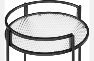Журнальный стол Kotani, 50x79, стекло, black/clear 