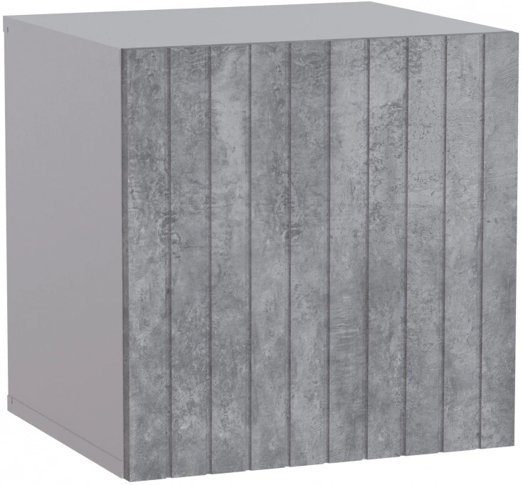 Шкаф навесной Эннис, белый / бетон светлый