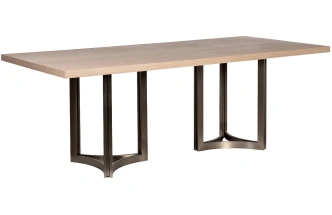 Обеденный стол 58DB-17030, 220x100x77, МДФ, Шпон, светло-коричневый / серый 