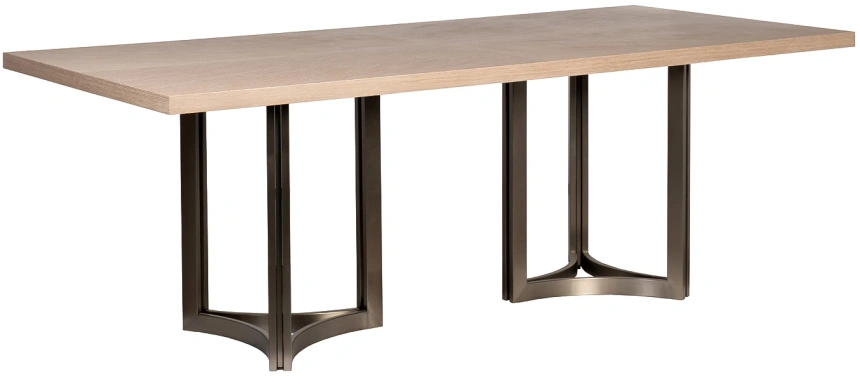 Обеденный стол 58DB-17030, 220x100x77, МДФ, Шпон, светло-коричневый / серый 