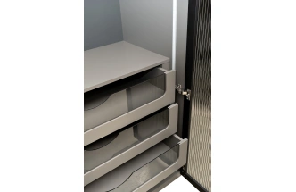 Шкаф двухдверный Alto, 100x57x228.5, распашной с ящиками, серый кобальт 