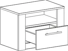 Тумба прикроватная Элана, с ящиком, дуб сонома