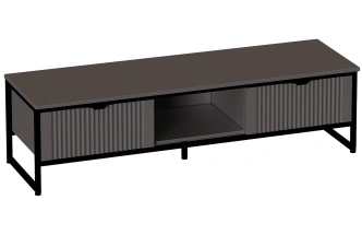 Тумба Нора, с двумя ящиками, металл бруклин / графит