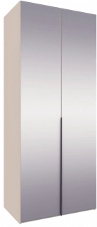 Шкаф двухдверный Лаура 6, распашной с зеркалом, кашемир серый 