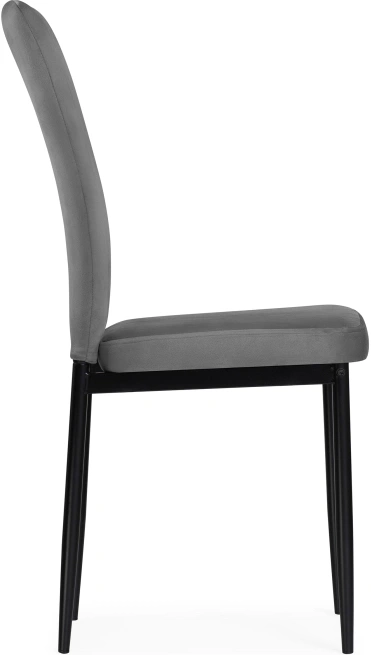 Стул на металлокаркасе Rek, мягкий, темно-серый / черный