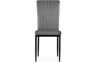 Стул на металлокаркасе Rek, мягкий, темно-серый / черный