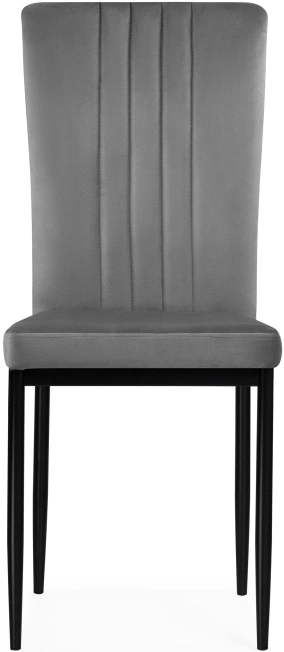 Стул на металлокаркасе Rek, мягкий, темно-серый / черный