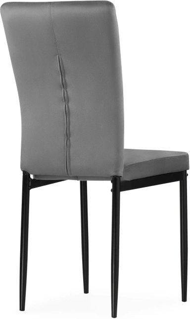 Стул на металлокаркасе Rek, мягкий, темно-серый / черный