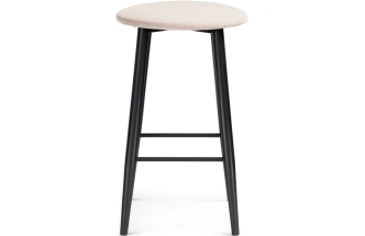 Полубарный табурет Гангток, катания айвори / черный матовый