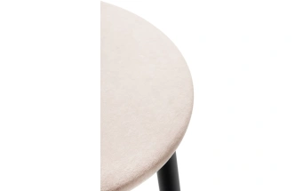 Полубарный табурет Гангток, катания айвори / черный матовый