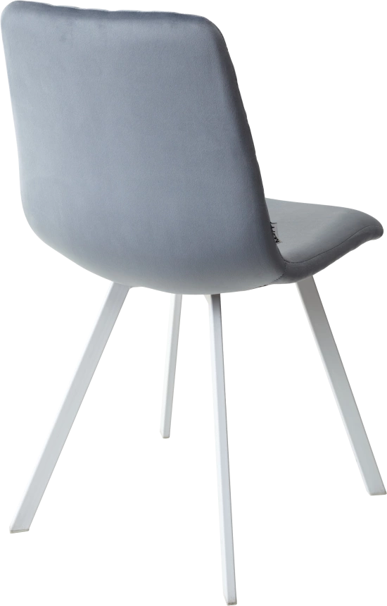 Стул Daiquiri, мягкий, Bluvel-06 Blue, белый каркас, велюр