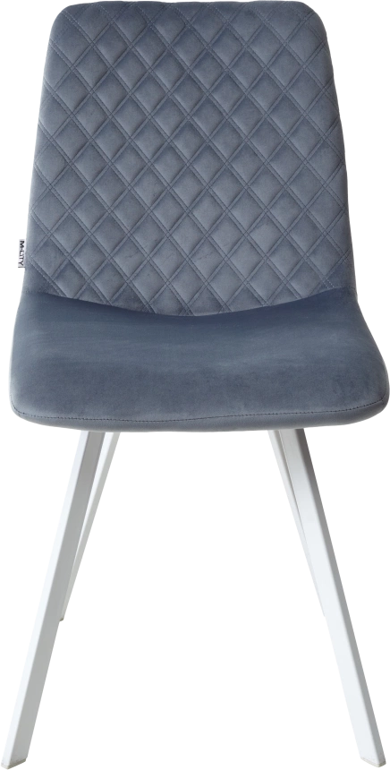 Стул Daiquiri, мягкий, Bluvel-06 Blue, белый каркас, велюр