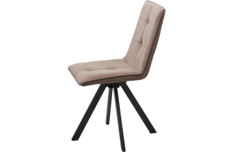 Стул Bronx, мягкий, поворотный, B5 Капучино, велюр, черный каркас