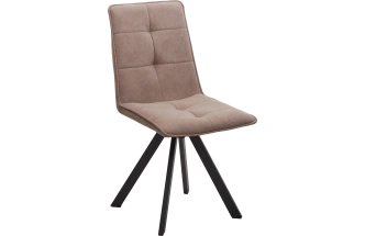 Стул Bronx, мягкий, поворотный, B5 Капучино, велюр, черный каркас