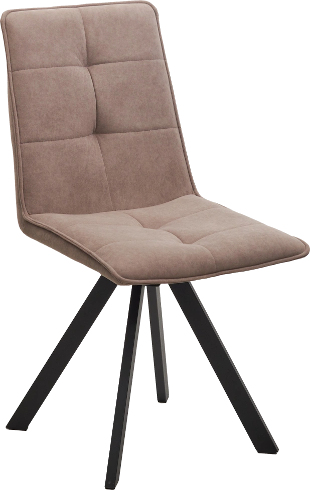 Стул Bronx, мягкий, поворотный, B5 Капучино, велюр, черный каркас