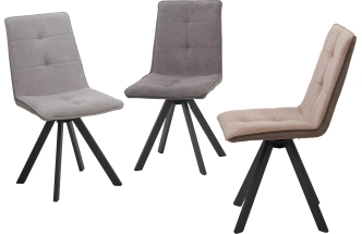 Стул Bronx, мягкий, поворотный, B5 Капучино, велюр, черный каркас