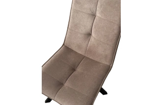 Стул Bronx, мягкий, поворотный, B5 Капучино, велюр, черный каркас