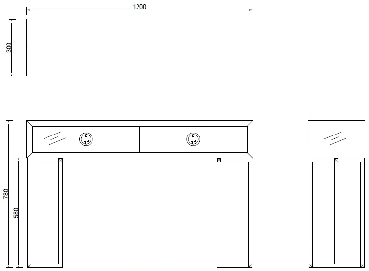 Туалетный столик KFG16702, белый / хром