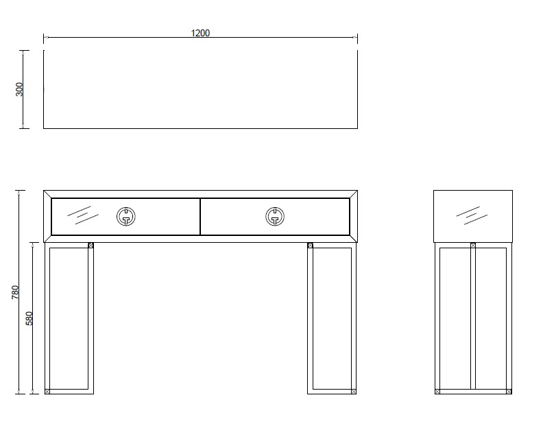 Туалетный столик KFG16702, белый / хром