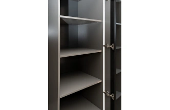 Шкаф двухдверный Alto, 100x57x228.5, распашной с полками, серый кобальт