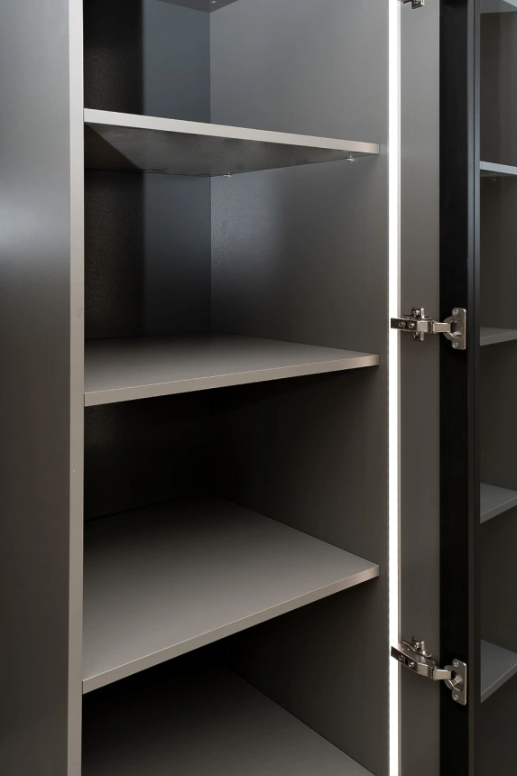 Шкаф двухдверный Alto, 100x57x228.5, распашной с полками, серый кобальт