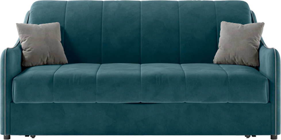 Диван прямой Дели 140, модель 032, Ultra Atlantic / Ultra Dove (синий)