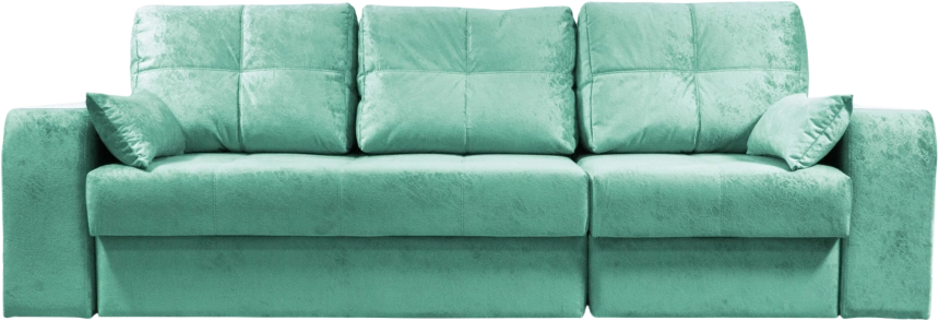 Диван прямой Остин 2, Siesta aquamarine, декор Рамух белый
