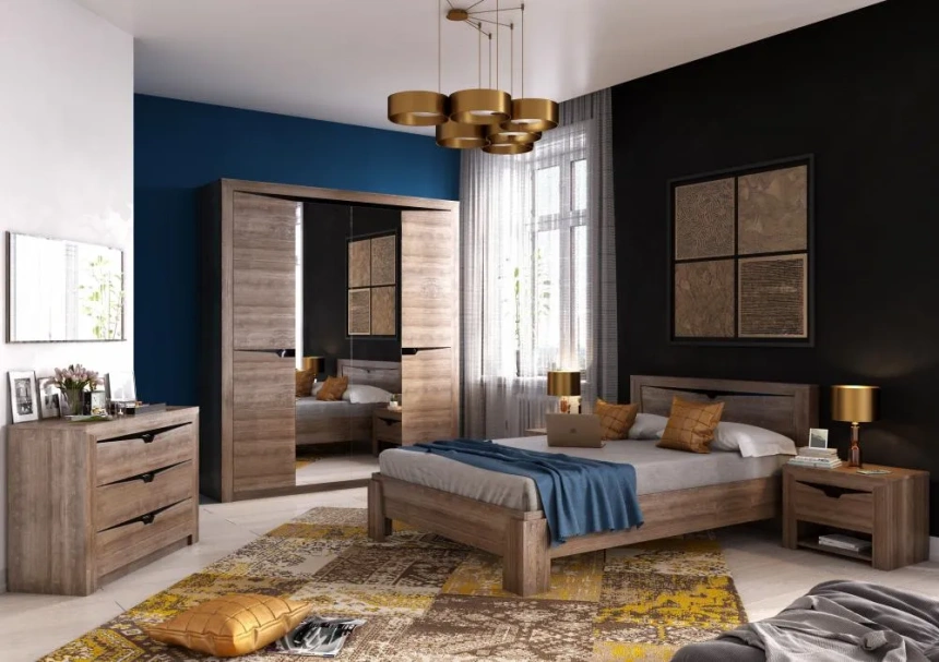 Кровать полутораспальная Соренто, 120*200, дуб стирлинг