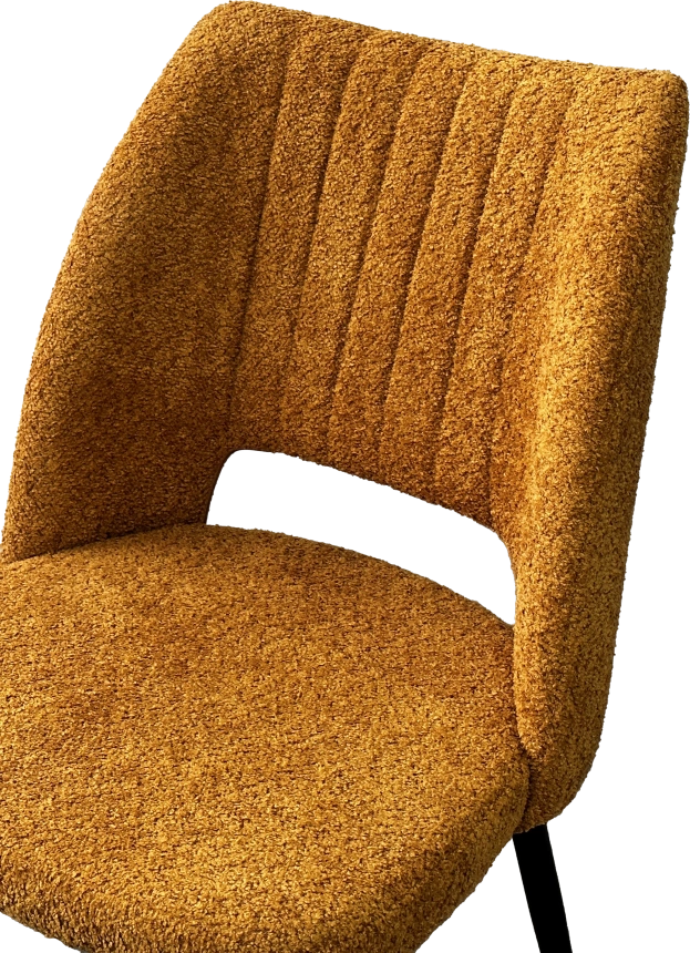 Стул London, мягкий, UF998-06 бронза, букле, черный каркас
