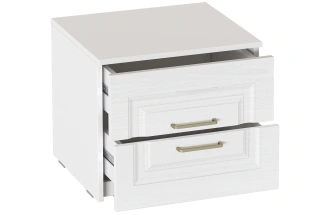 Тумба прикроватная Манхэттен, с ящиками, белый аляска / айс 06