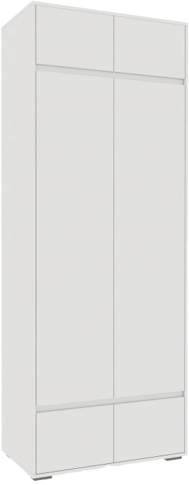 Шкаф двухдверный Роут, распашной для одежды, белый