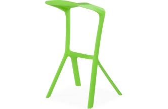 Барный табурет Mega, пластиковый, зеленый