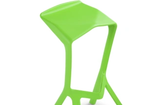 Барный табурет Mega, пластиковый, зеленый