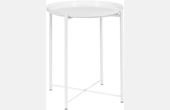 Журнальный стол Tray 1, 46x52, металл, white, каркас белый