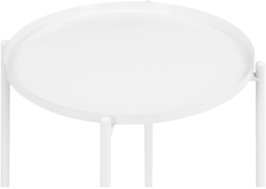 Журнальный стол Tray 1, 46x52, металл, white, каркас белый