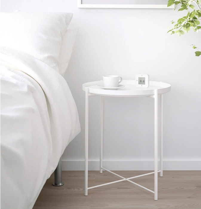 Журнальный стол Tray 1, 46x52, металл, white, каркас белый