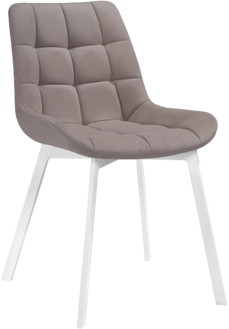 Стул Челси, на металлокаркасе, латте / белый