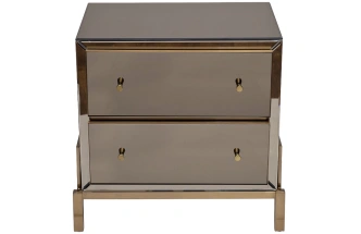  Тумба прикроватная KFG170, с ящиками, зеркальная 