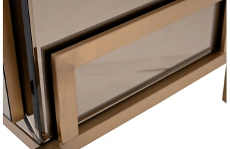  Тумба прикроватная KFG170, с ящиками, зеркальная 