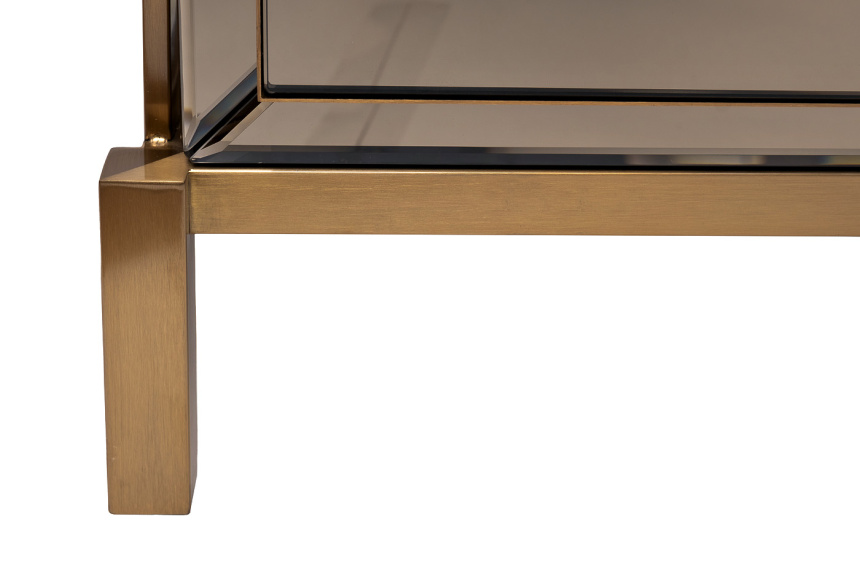  Тумба прикроватная KFG170, с ящиками, зеркальная 