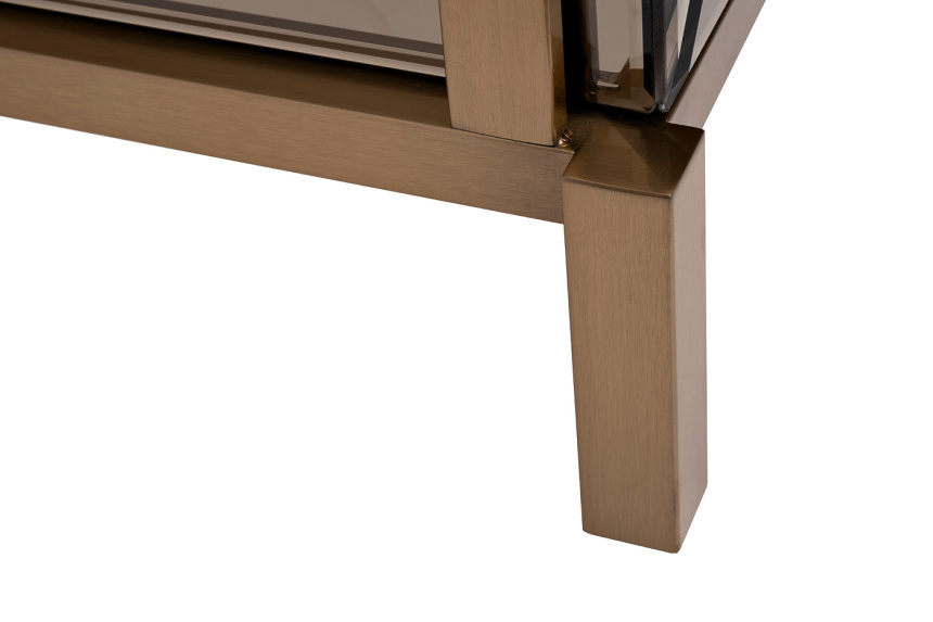  Тумба прикроватная KFG170, с ящиками, зеркальная 