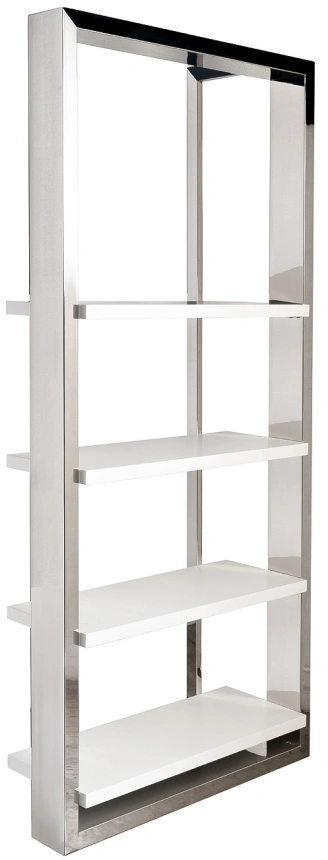 Стеллаж Michelle, открытый, белый / хром