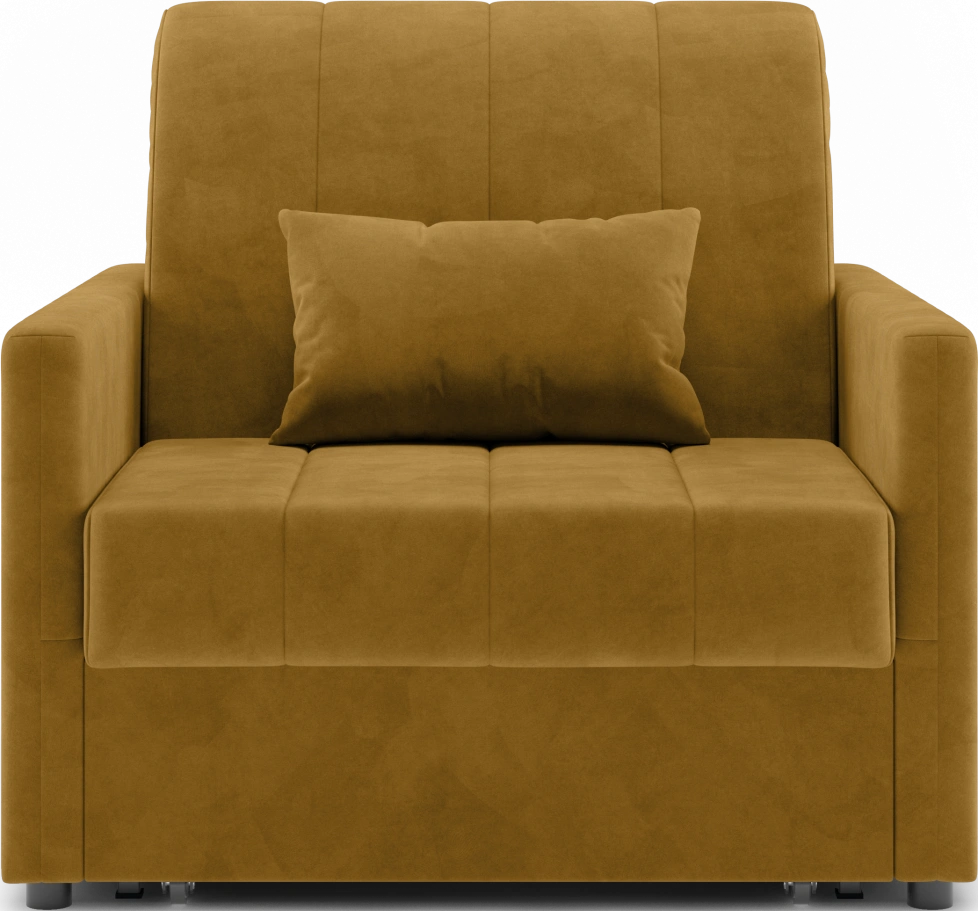 Кресло-кровать Хилтон 80, модель 139, Ultra Mustard (соломенный) / венге