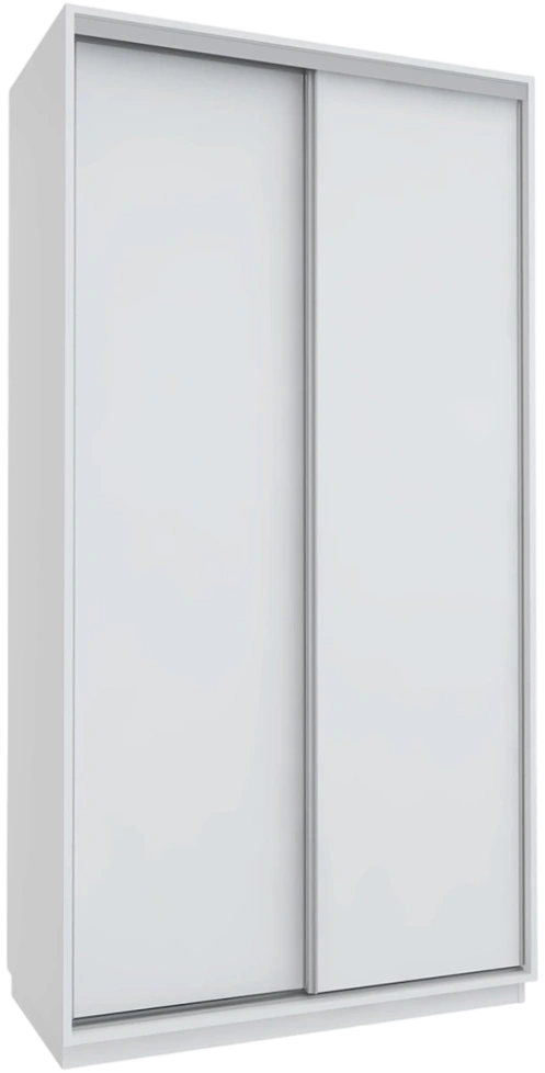 Шкаф-купе Бавария двухдверный, Белый/Белый/Зеркало