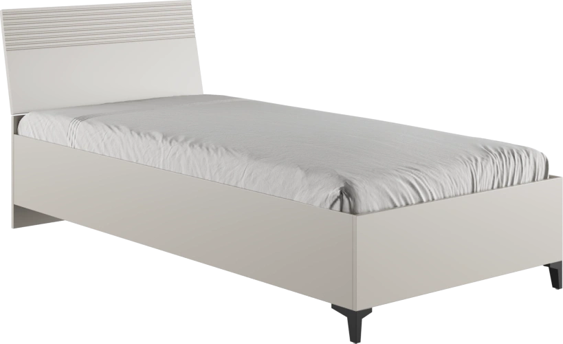 Односпальная кровать Ника, 90x200, с основанием дсп, эйхория QR-17 / графит