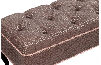 Банкетка №15, классическая, мягкая, паола коричневый ромб